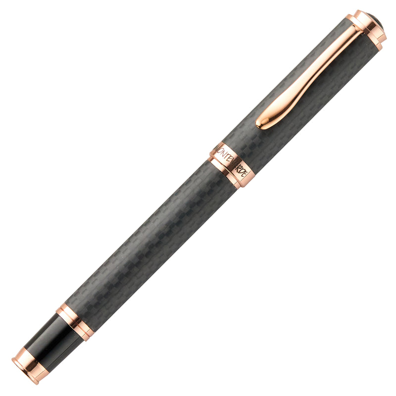 Monteverde Innova Fountain Pen - Matte Carbon Fiber/Rose Gold