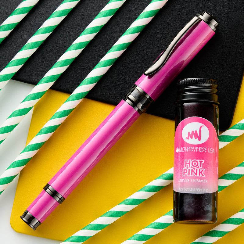 Monteverde Innova Fountain Pen & Ink Set - Hot Pink (Limited Edition)