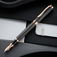 Monteverde Innova Fountain Pen - Matte Carbon Fiber/Rose Gold