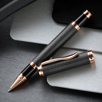 Monteverde Innova Gel Rollerball Pen - Matte Carbon Fiber/Rose Gold