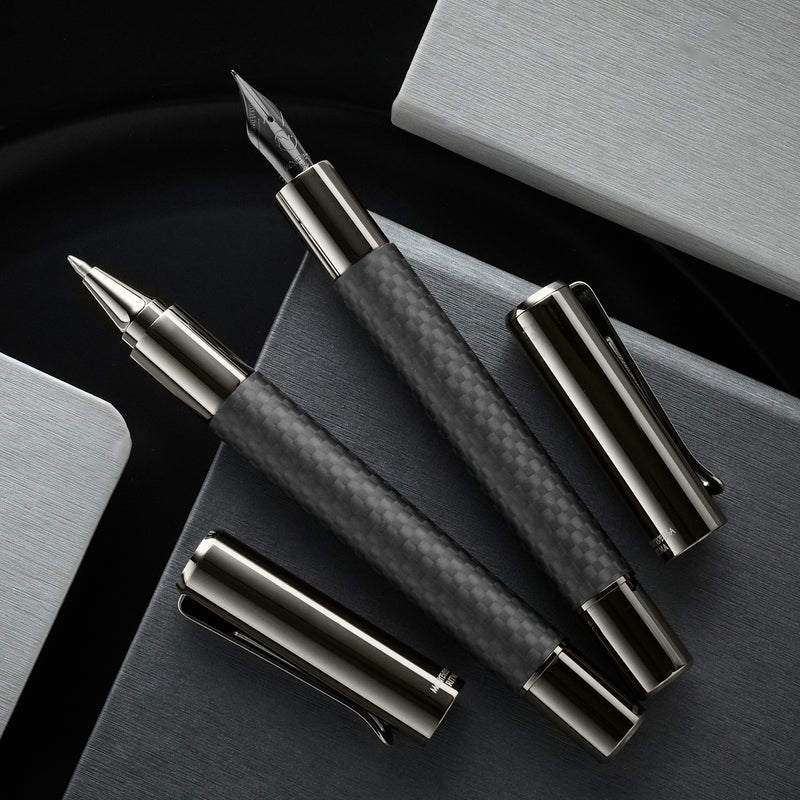 Monteverde Ritma Fountain Pen - Matte Carbon Fiber