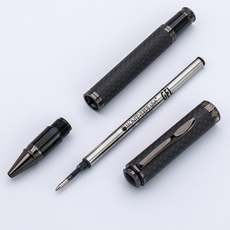 Monteverde Innova Gel Rollerball Pen - Matte Carbon Fiber/Gunmetal