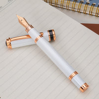 Monteverde Innova Fountain Pen & Ink Set - Cloud Dancer/Rose Gold  (Limited Edition)