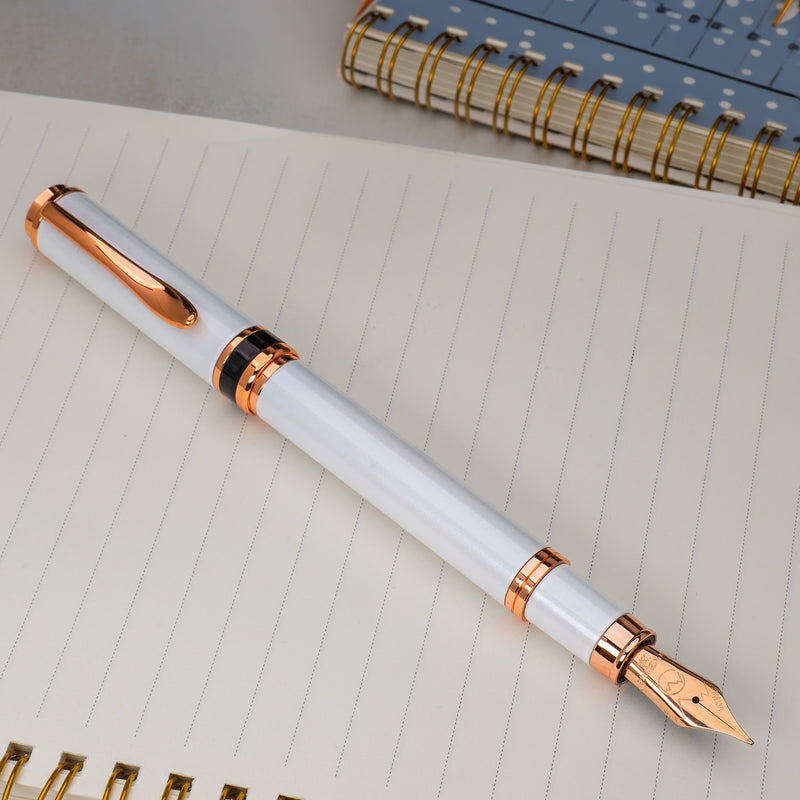 Monteverde Innova Fountain Pen & Ink Set - Cloud Dancer/Rose Gold  (Limited Edition)