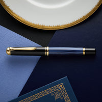 Pelikan M800 Fountain Pen - Black-Blue
