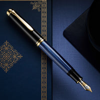 Pelikan M800 Fountain Pen - Black-Blue