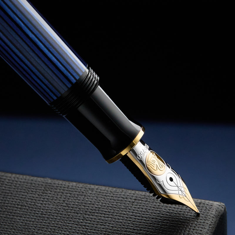 Pelikan M800 Fountain Pen - Black-Blue