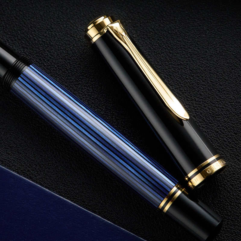Pelikan M800 Fountain Pen - Black-Blue