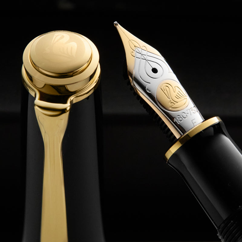 Pelikan M800 Fountain Pen - Black-Blue