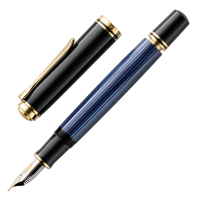 Pelikan M800 Fountain Pen - Black-Blue