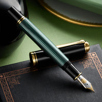 Pelikan M800 Fountain Pen - Black-Green