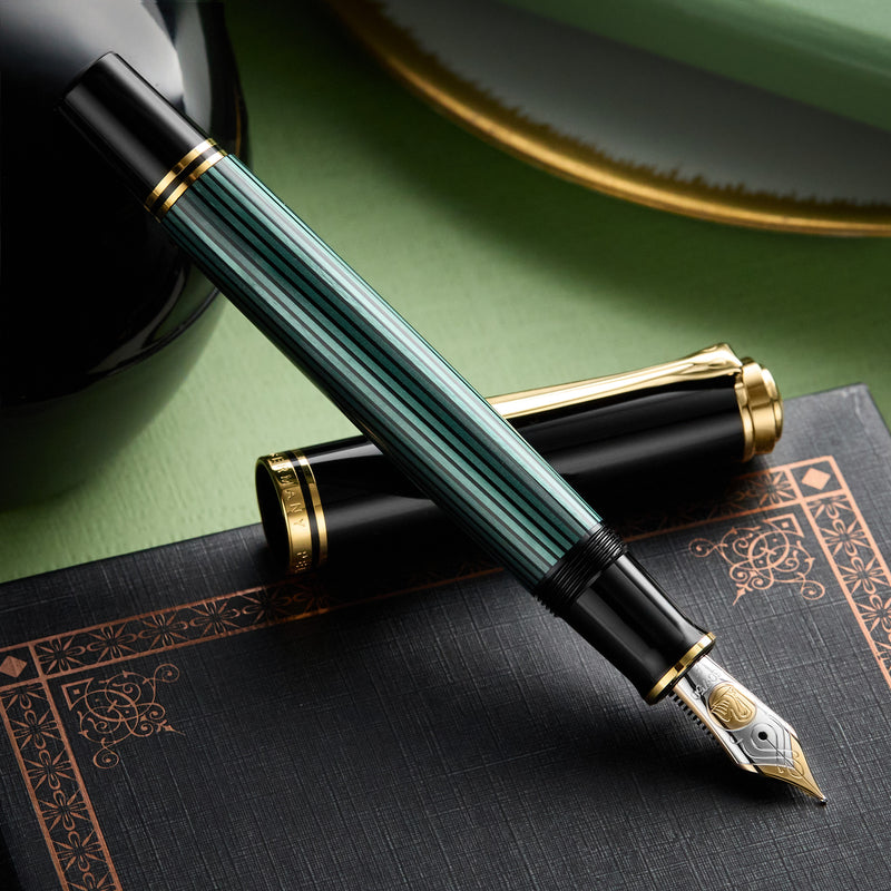 Pelikan M800 Fountain Pen - Black-Green