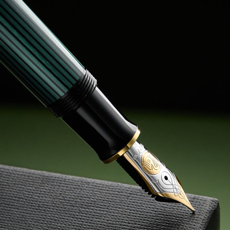 Pelikan M800 Fountain Pen - Black-Green