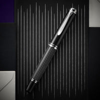 Pelikan M815 Fountain Pen - Metal Striped Black (Special Edition)