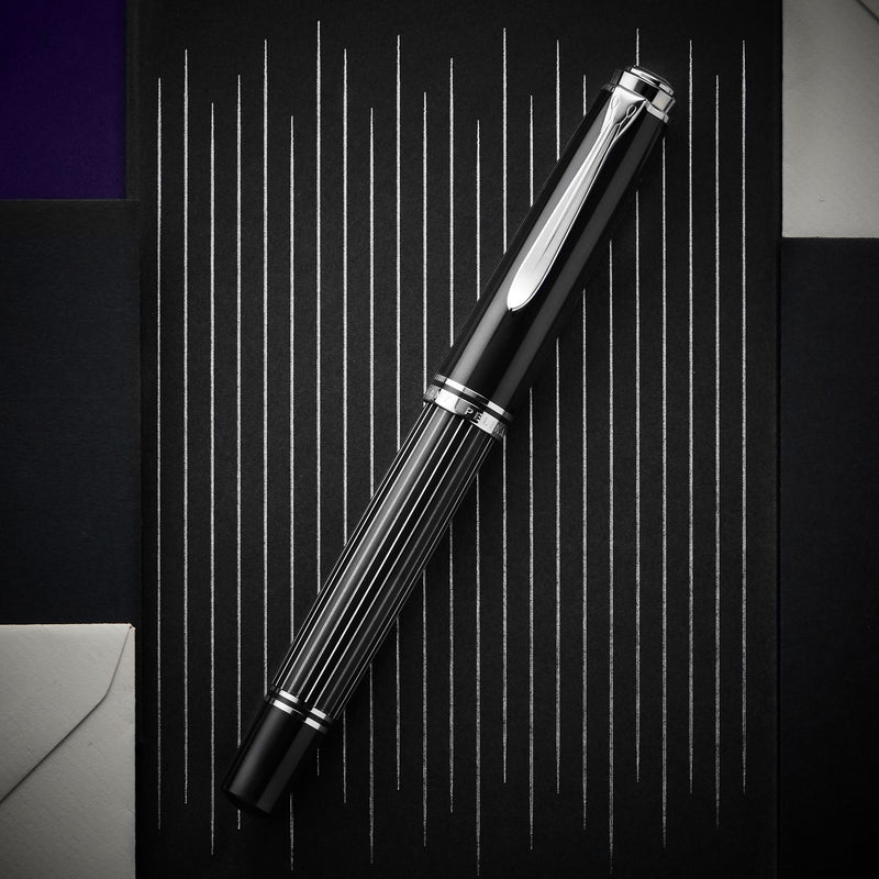 Pelikan M815 Fountain Pen - Metal Striped Black (Special Edition)