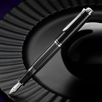 Pelikan M815 Fountain Pen - Metal Striped Black (Special Edition)
