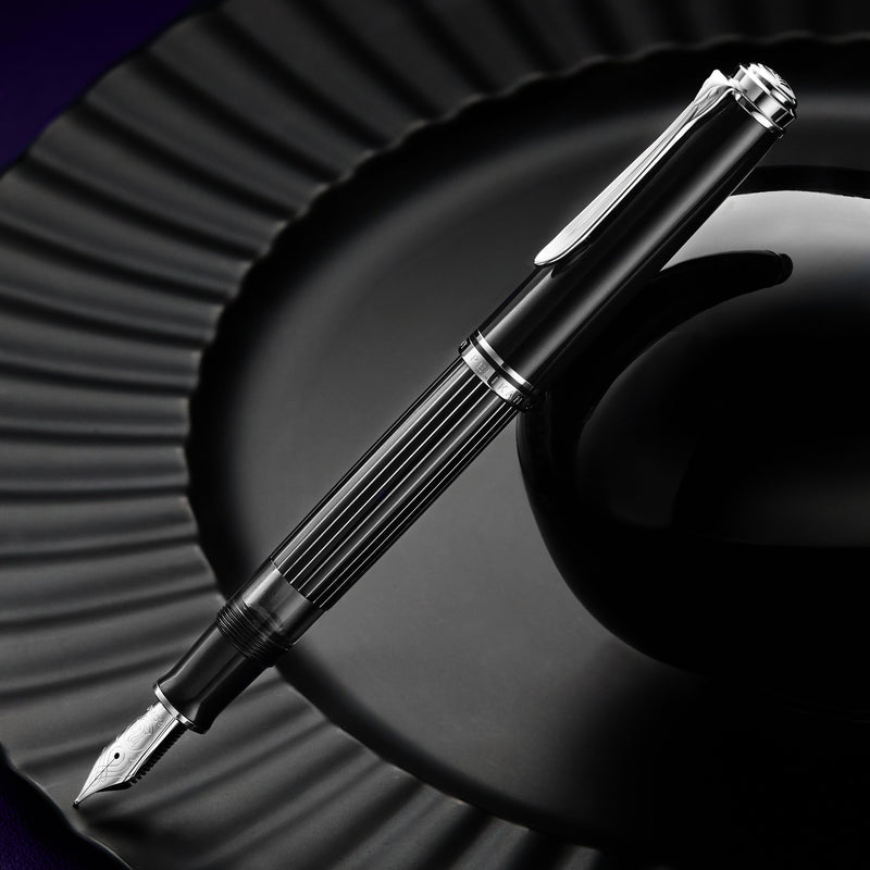 Pelikan M815 Fountain Pen - Metal Striped Black (Special Edition)
