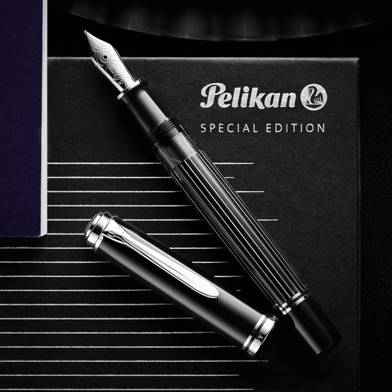 Pelikan M815 Fountain Pen - Metal Striped Black (Special Edition)