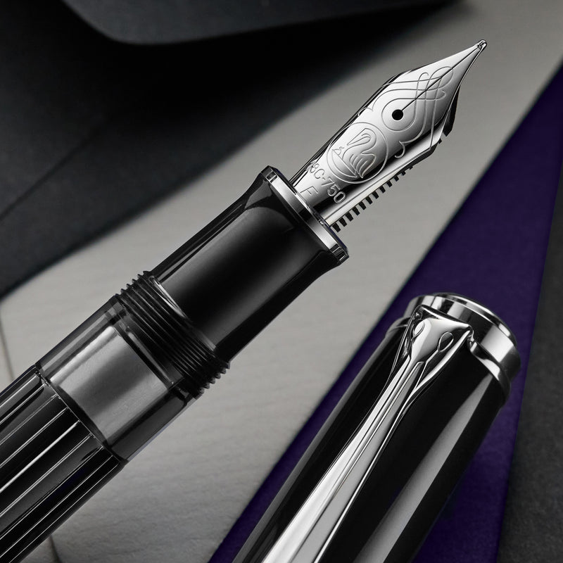 Pelikan M815 Fountain Pen - Metal Striped Black (Special Edition)