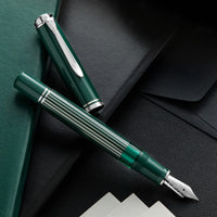 Pelikan M815 Fountain Pen - Metal Striped Green (Special Edition)