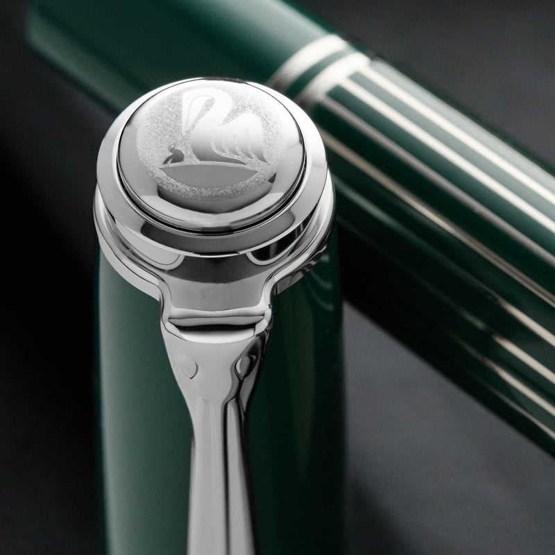 Pelikan M815 Fountain Pen - Metal Striped Green (Special Edition)