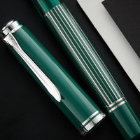 Pelikan M815 Fountain Pen - Metal Striped Green (Special Edition)