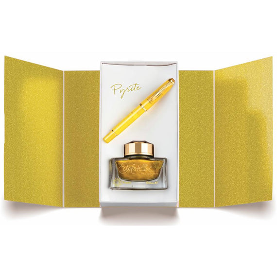 Pelikan M200 Fountain Pen & Ink Gift Set - Pyrite (Special Edition)