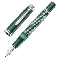 Pelikan M815 Fountain Pen - Metal Striped Green (Special Edition)