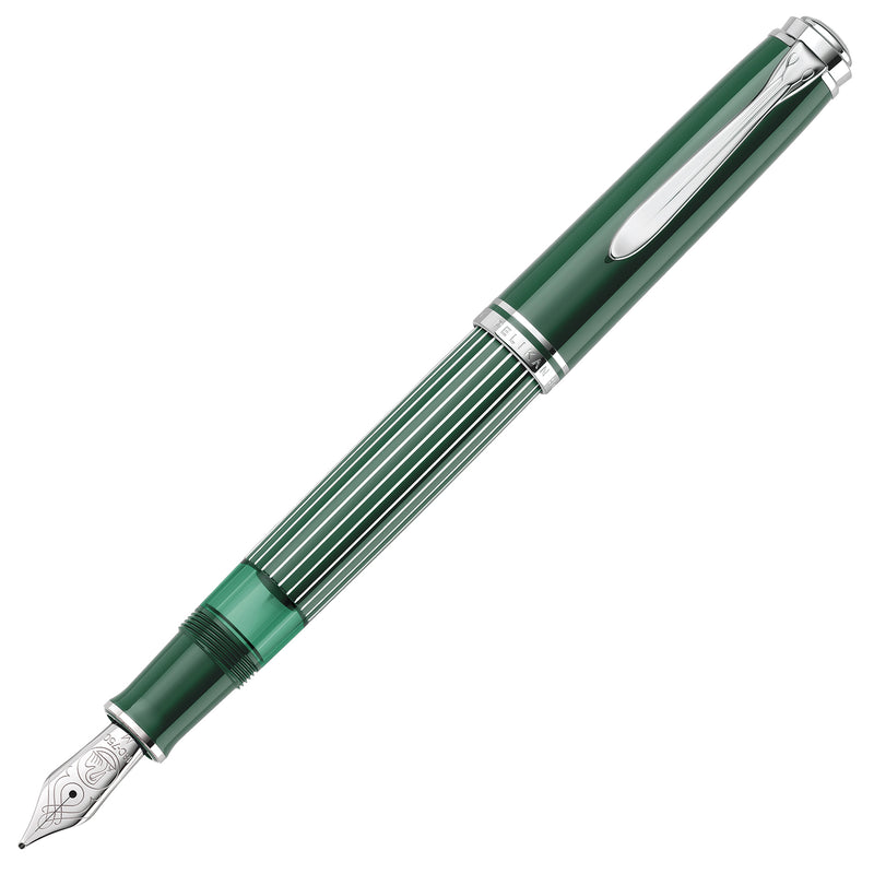 Pelikan M815 Fountain Pen - Metal Striped Green (Special Edition)