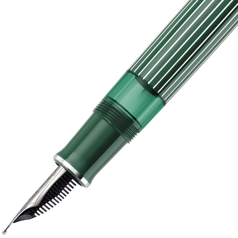 Pelikan M815 Fountain Pen - Metal Striped Green (Special Edition)