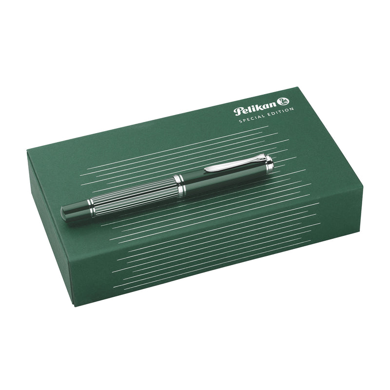 Pelikan M815 Fountain Pen - Metal Striped Green (Special Edition)