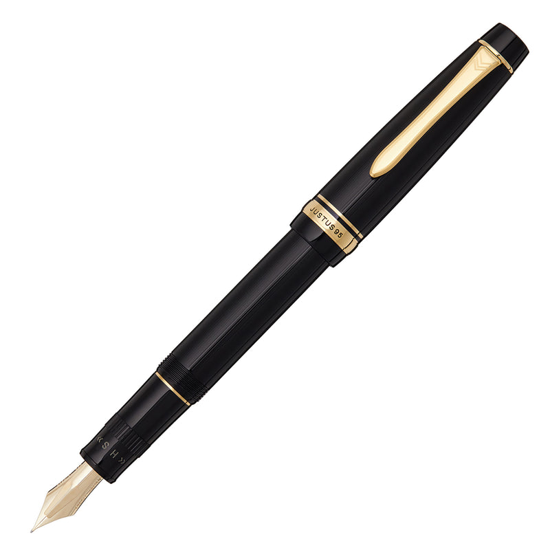 Pilot Justus 95 Fountain Pen - Black/Gold