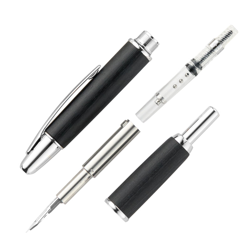 Pilot Vanishing Point Fountain Pen - Birchwood Black