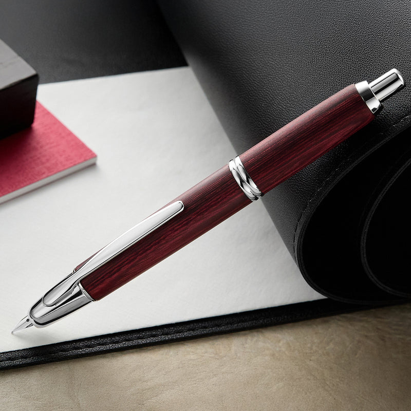 Pilot Vanishing Point Fountain Pen - Birchwood Red