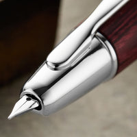 Pilot Vanishing Point Fountain Pen - Birchwood Red
