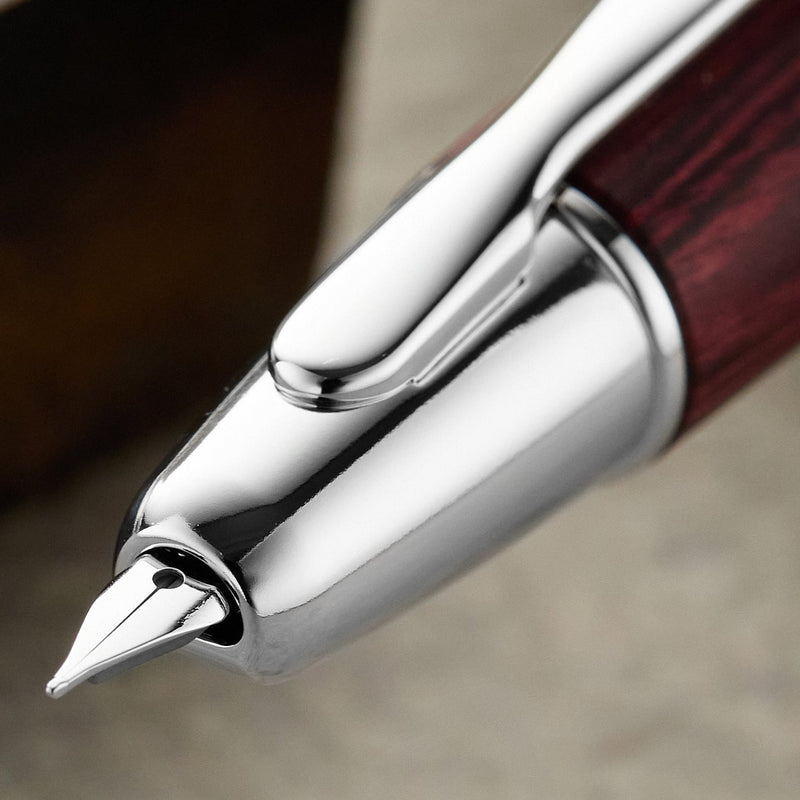 Pilot Vanishing Point Fountain Pen - Birchwood Red
