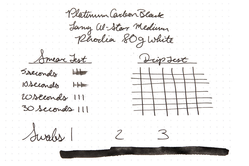 Platinum Carbon Black - Ink Sample