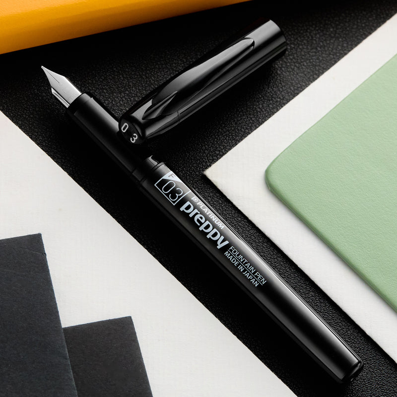 Platinum Preppy Fountain Pen - Black Edition/White (Limited Edition)