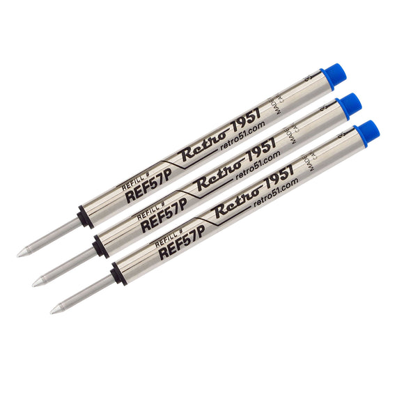 Retro 51 Rollerball Refills - Blue, 3-Pack