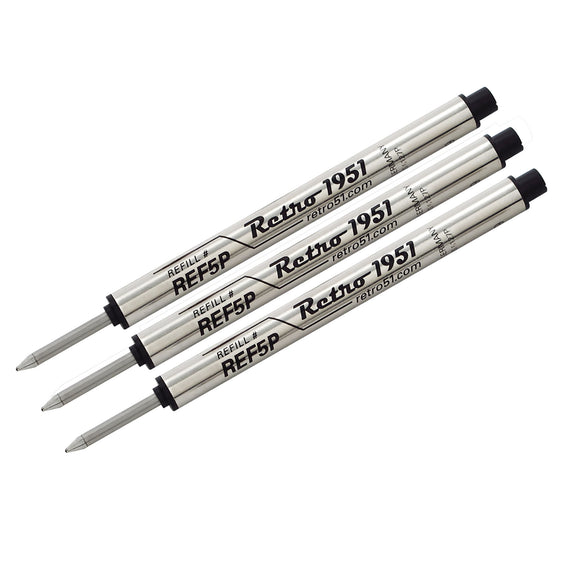 Retro 51 Rollerball Refills - Black, 3-Pack