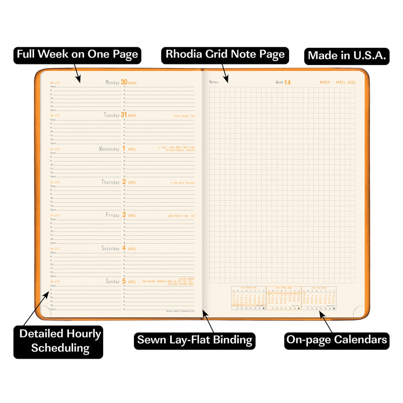 Rhodia 2027 Weekly Planner - Fuchsia