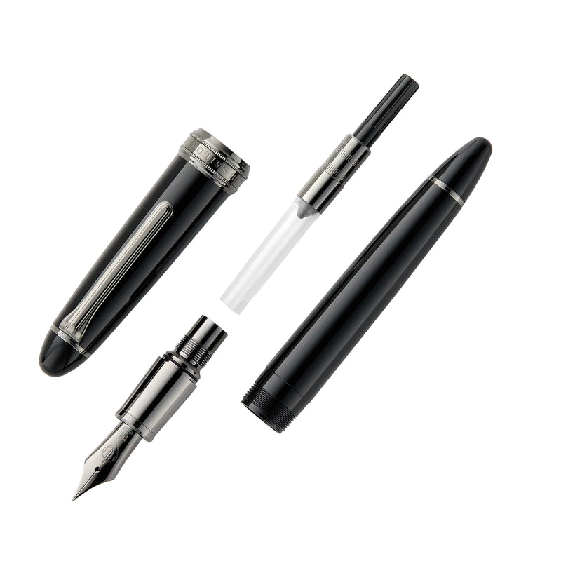 Sailor 1911L Naginata Togi Fountain Pen - Black/Black