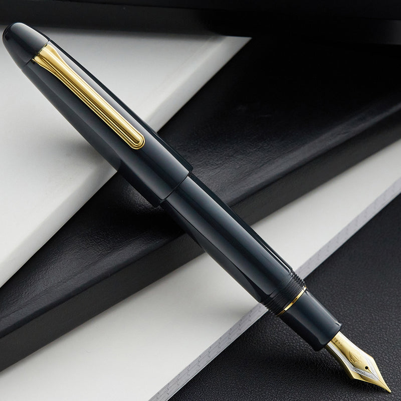Sailor 1911 King of Pens Color Urushi Ebonite Fountain Pen - Dusk Blue