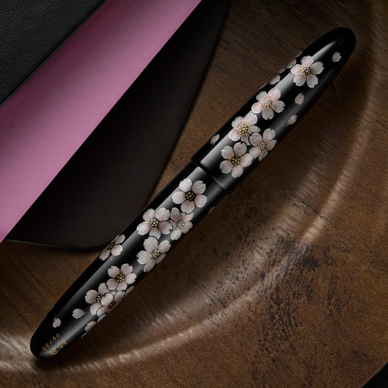 TACCIA Empress Maki-e Fountain Pen - Aka Fuji and Sakura Chinkin Yozakura (Limited Edition)