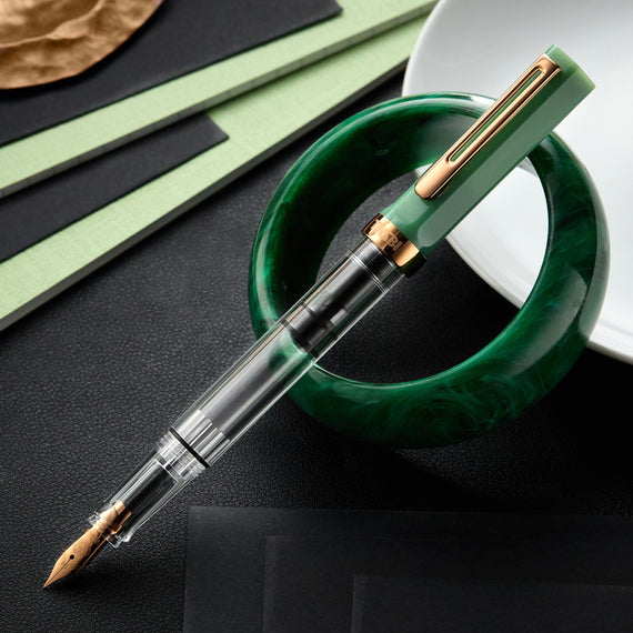 TWSBI ECO Fountain Pen - Jade Jelly w/ Bronze Trim