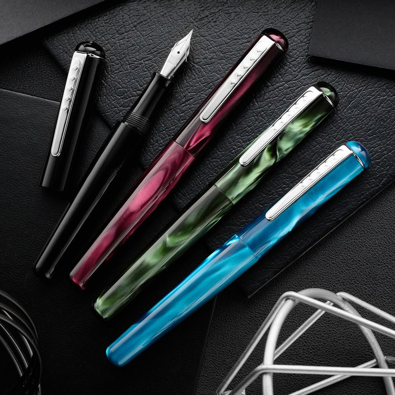 Tom Hessin Charles Fountain Pen - Thames Blue