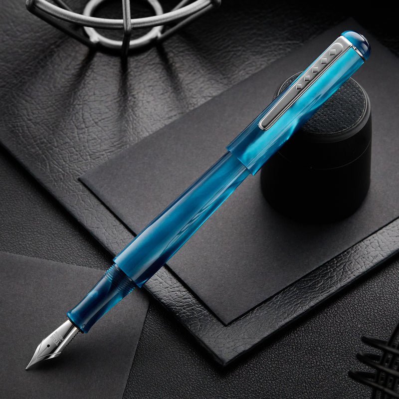 Tom Hessin Charles Fountain Pen - Thames Blue
