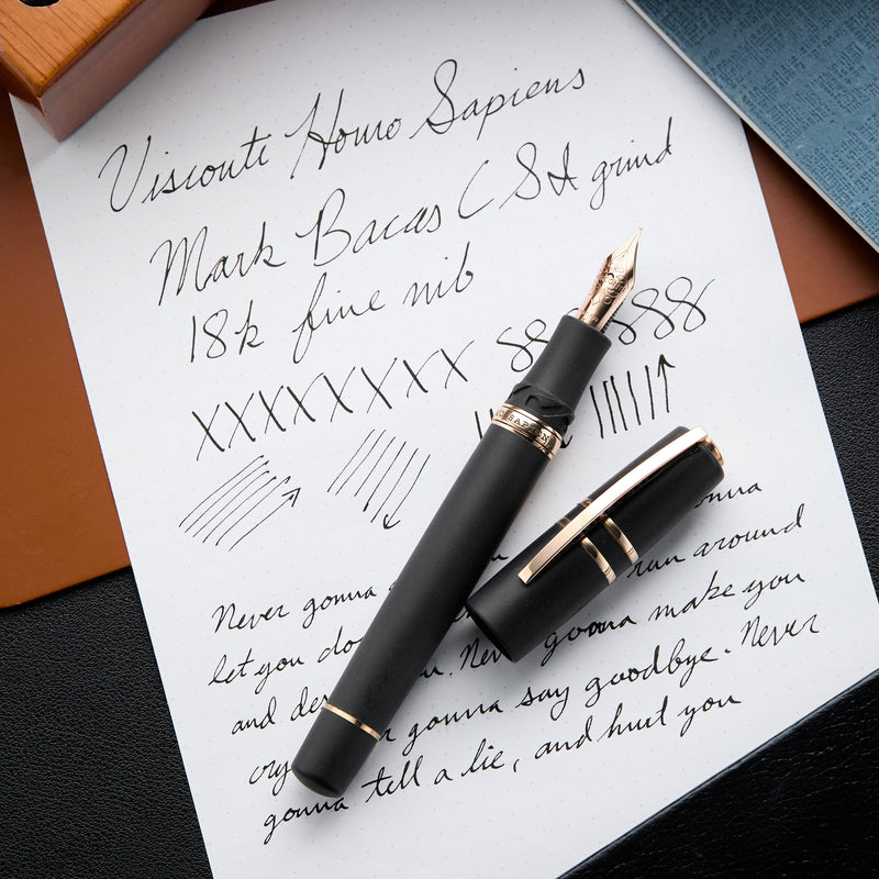 Visconti Homo Sapiens Fountain Pen - Bronze Age (Custom 18k Nib Grind)