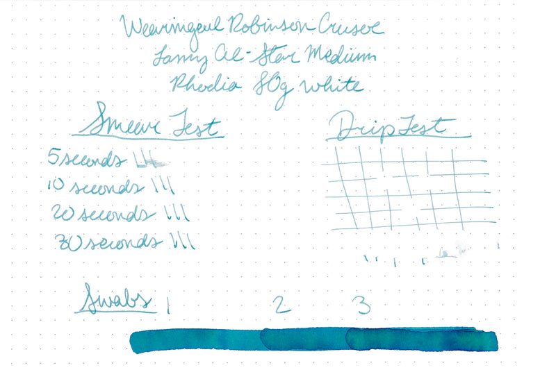 Wearingeul Robinson Crusoe - Ink Sample