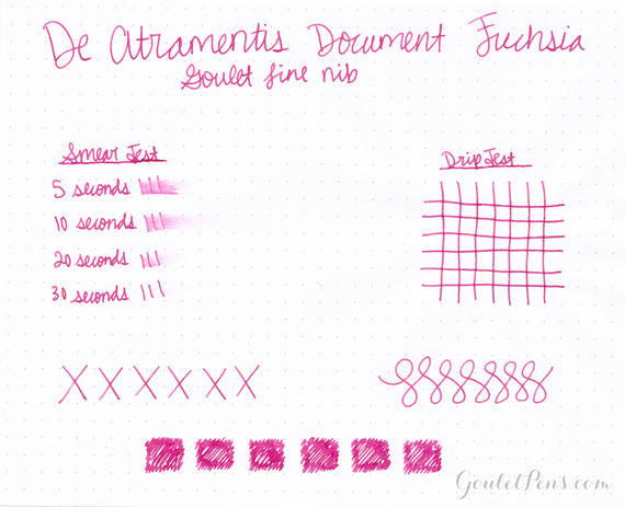 De Atramentis Document Ink - Fuchsia - 35ml Bottled Ink